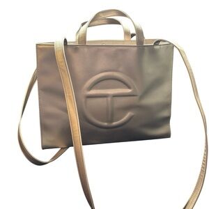 Telfar Gold Medium Shopping bag NWOT